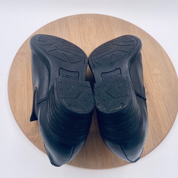 Born Boots Womens 7 Black Leather Pull On Ankle Western Minimalist - Picture 10 of 11